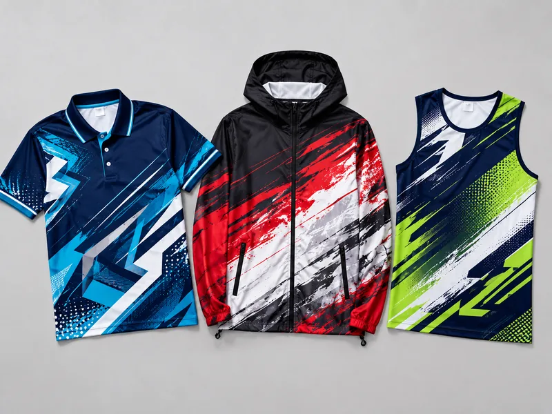 Contoh design polo, windbreaker dan jersey custom