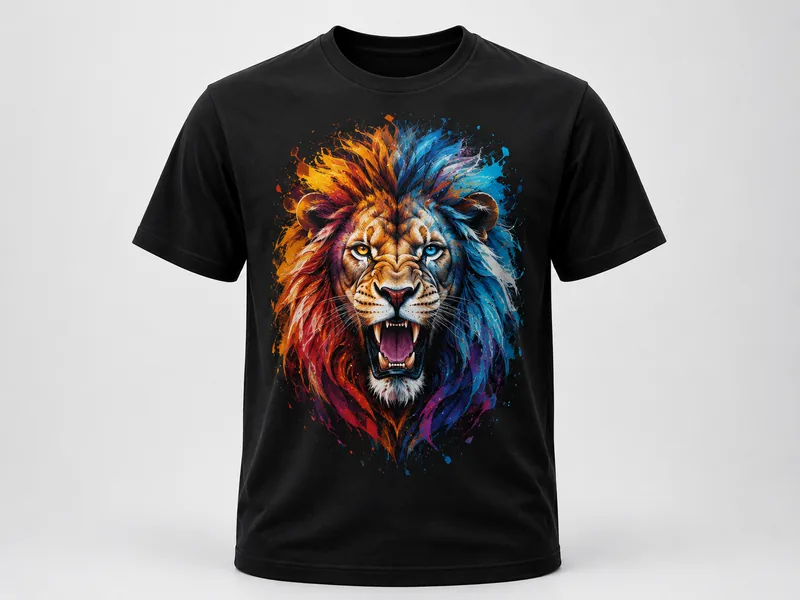 Contoh baju DTF printing berwarna penuh