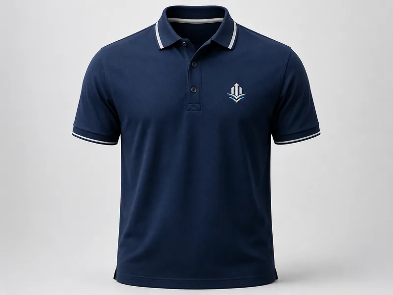 Contoh sulam logo pada polo korporat
